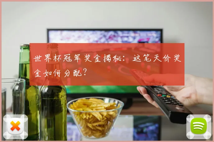世界杯冠军奖金揭秘：这笔天价奖金如何分配？